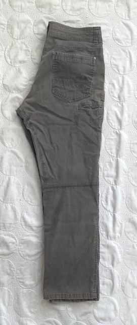 Kuhl Kanvus Pants Jeans Men's Gray Vintage Patina Dye Size 34x28 Outdoor Hiking