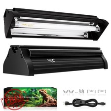 T5 UVB Reptile Light Fixture Upgrade Burn-proof HO UVB Bulb Lighting Combo Ki...
