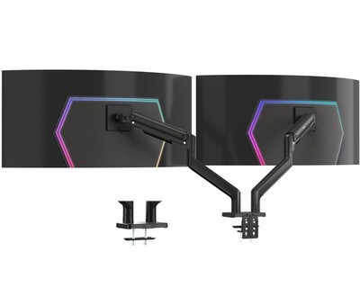 VIVO Mechanical Spring Dual Ultra Wide Monitor Mount, Fits up to 45'' Screens