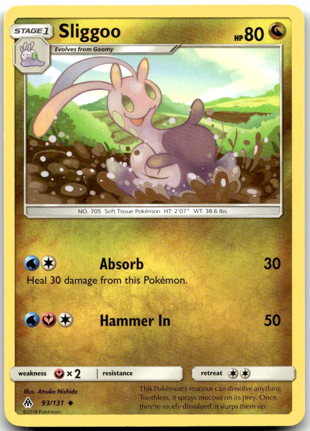 Pokemon Sliggoo Forbidden Light SM06 #93/131 Uncommon LP BUY 2, 1 FREE!