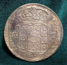 KINGDOM OF NAPLES CHARLO DI BORBONE PLATE 1753 SILVER