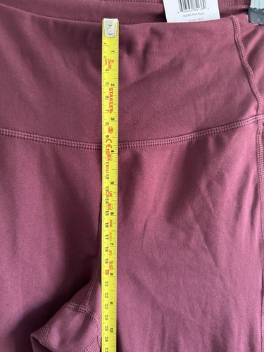 Mondetta Activewear Leggings with Zipper Cuffs and side pockets Size S Burgundy - Picture 6 of 8