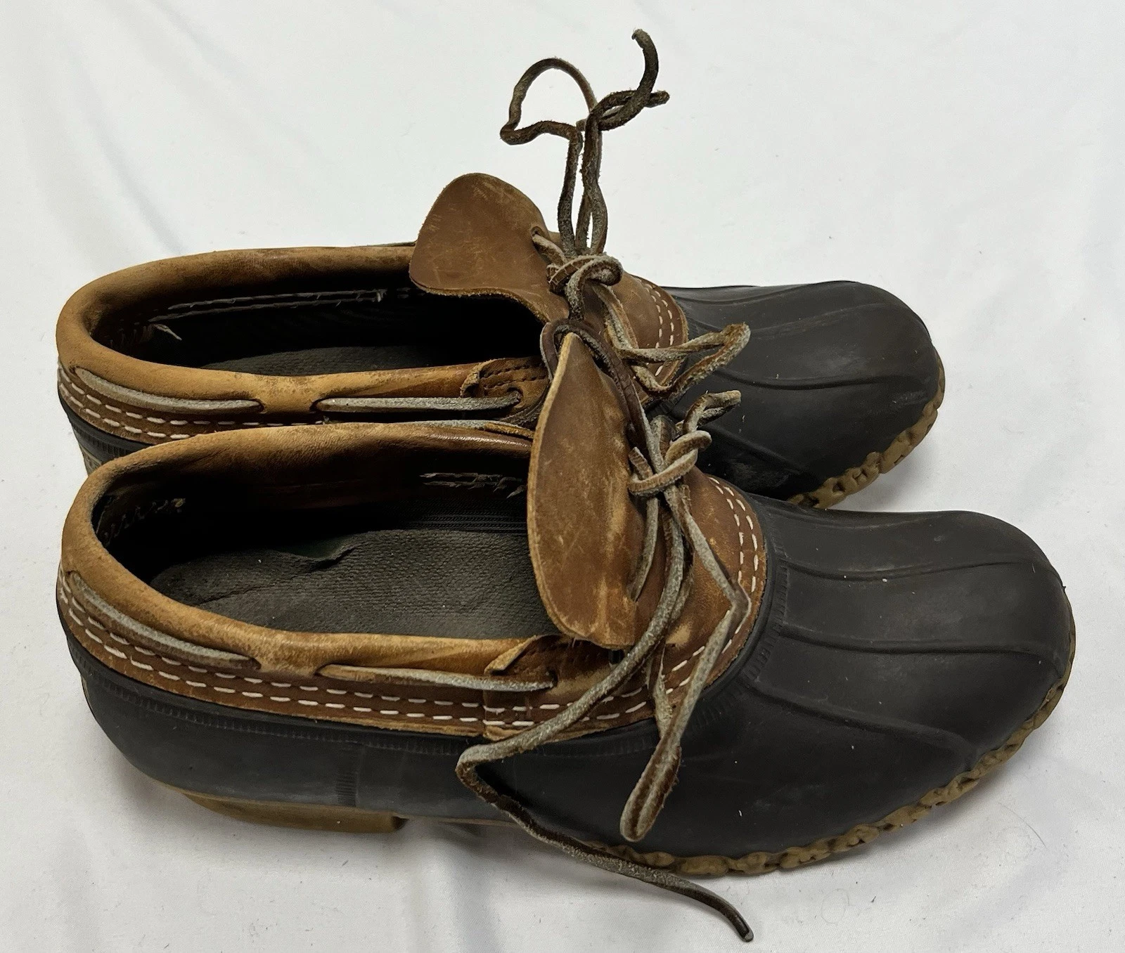 L.L. Bean Vintage Maine Waterproof Duck Shoes 7M Leather Upper 🤍