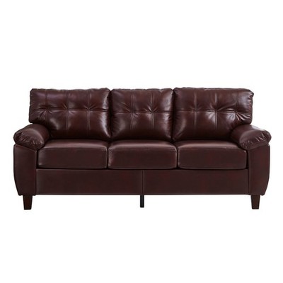 Modern Faux Leather Sofa Upholstered Couch With Hidden Storage Removable Cushion