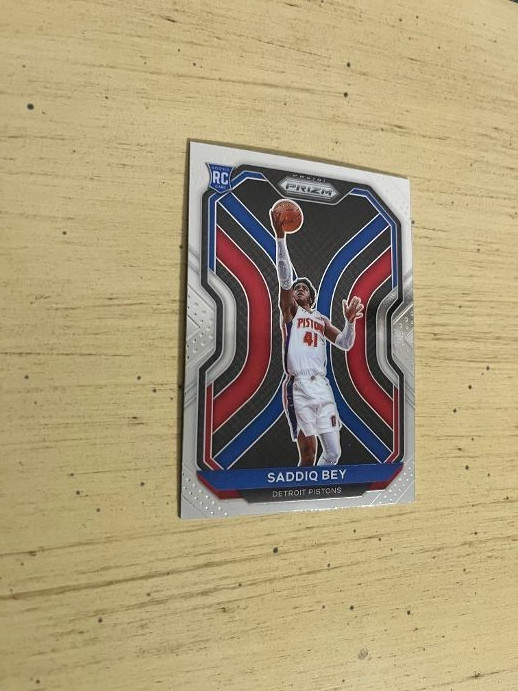 Saddiq Bey 2020-21 Panini Prizm Silver RC #284 SP Detroit Pistons Rookie Card