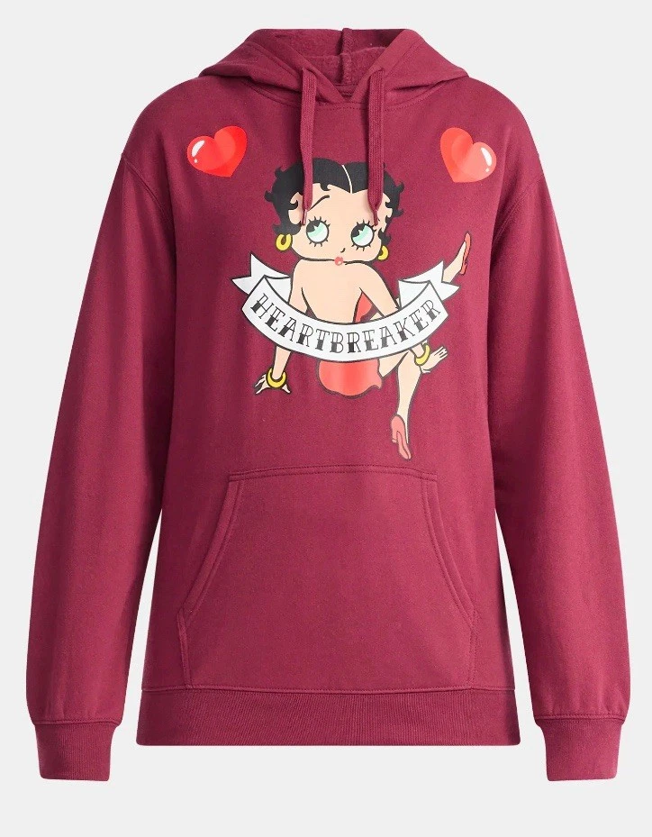 Sweat Vintage Betty Boop Be Naughty Santa - Femme XL, Rouge, Noël Y2K