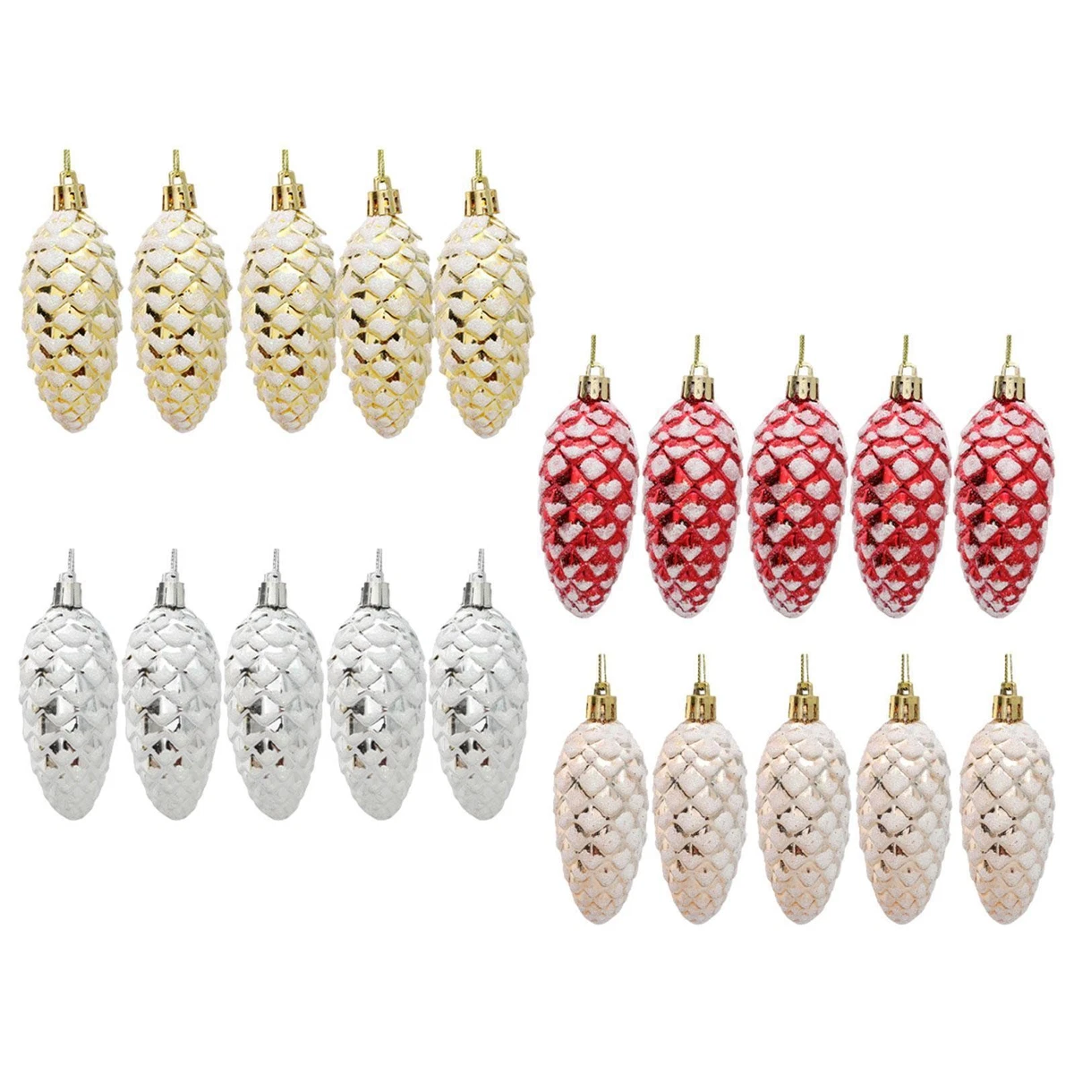 Lot De Boules De Noël Anciennes Françaises - Verre Vintage 1950 - Pomme De Pin, étoile, Renne