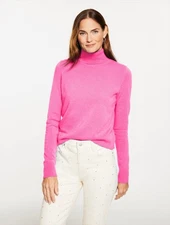 Perfect Cashmere Turtleneck at Talbots NWT $199, color stunning pink