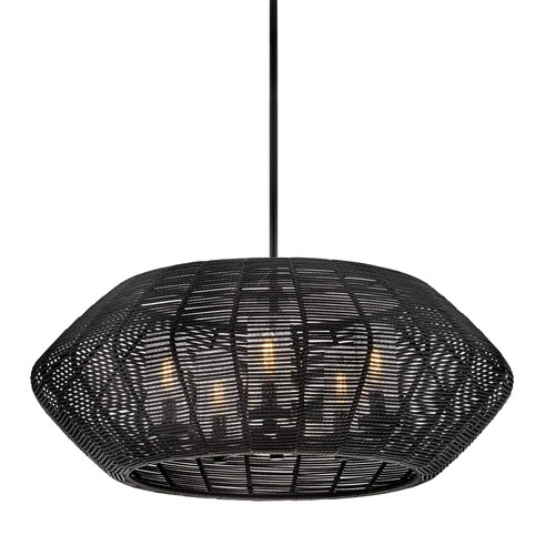 Hinkley Lighting 10385 Luca 5 Light 28"W Lisa McDennon Open Air - Black - Picture 1 of 9