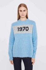BNWT NEW Bella Freud 1970 Sky Blue Mohair Oversize Wool Jumper Size Medium