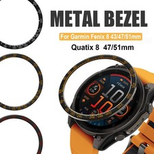 Metal Bezel Ring Case for Garmin Fenix 8/Quatix 8 47/51mm Protector Watch Cover