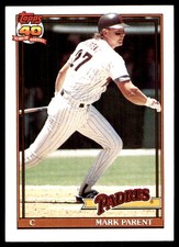 Mark Parent 1991 Topps #358 San Diego Padres MLB READ FREE SHIPPING AutographDen