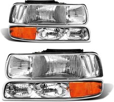 Headlight Assembly for 1999 2000 2001 2002 Chevy Silverado 1500 2500/1500HD