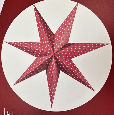 Ikea STRALA Star Light Pendant Table Lamp Shade, Red/Green Dotted