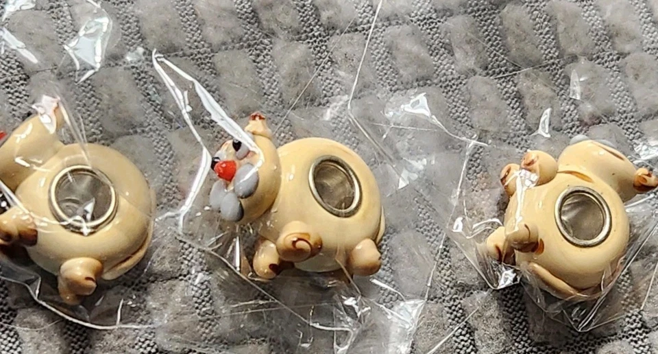 NUEVO Lote De 14 CUENTAS FIGURATIVAS DE VIDRIO GATOS DE VARIOS COLORES ¡MUY LINDAS! Foto 4 de 4