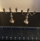 WILLIAM B. MEYERS Antique STERLING Silver Dollhouse Miniature CANDLESTICKS set — photo 5