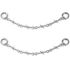 Qianyu Metal Shoes Punk 6.69 x 0.59 x 0.12 inches 17 x 1.5 x 0.3 cm , Silver