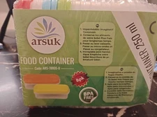 ARSUK Baby Food Containers 250ml - Baby Snack Containers - Reusable Small Fr 8pk