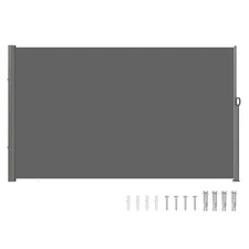 Retractable Side Awning 63''x 118'' Patio Screen Fence Divider Fencing