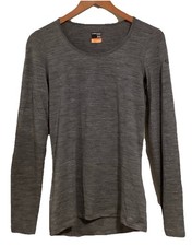 🌷Icebreaker 200 Merino Oasis LS Scoop Thermal Top Gritstone Womens Small 104378