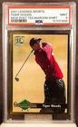 1498 TIGER WOODS 2001 Legends Sports Post Tee Maroon Shirt RC PSA 9