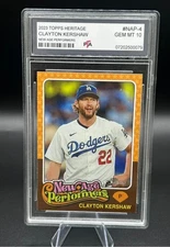 2023 Topps Heritage Clayton Kershaw New Age Performers Dodgers GEM MINT PTA 10🔥