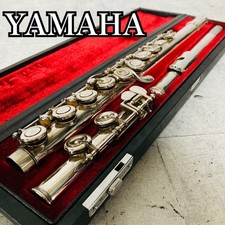 YAMAHA YFL-351 Flute Silver Lip Plate E-Mechanism Used with Hard Case