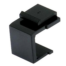 Blank Keystone Jack Hole Filler Insert Snap In Wall Plate Faceplate Black