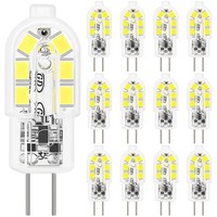 G4 LED Lampen Kaltweiß 6000K 12Er-Pack 2W Ersatz 20W Halogen 200LM 360° 12V