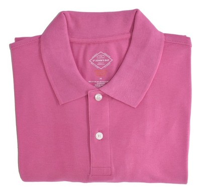 St. John s Bay Men s Premium Stretch Classic Fit Polo Shirt - Ibis Rose - S