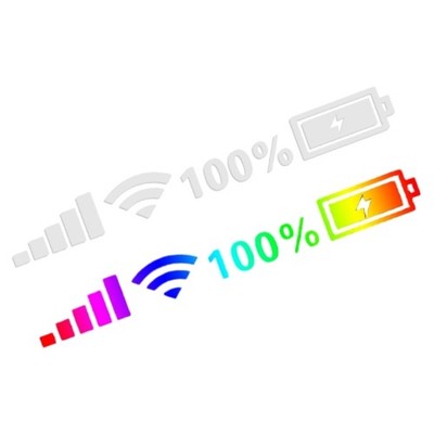 Creative WiFi Signal Sticker with Colorful Designs Battery Indicator Stickers