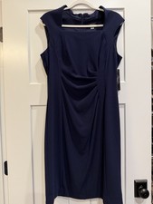Women’s Navy Blue Sleeveless Dress Tahari Size 10 New