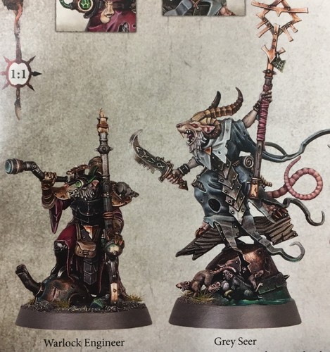 Warhammer Age of Sigmar Skaventide Skaven Grey Seer & Warlock Engineer NOS