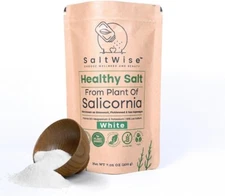 SaltWise Salicornia White Salt 200g – Low Sodium, Kosher, Plant-Based, 7.05 oz
