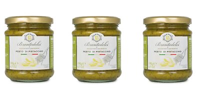 3x Brontedolci Pesto Di Pistacchio Pistazien Pesto Kochsaucen Pasta Sauce 190g