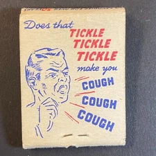 Red Cross Cough Drops Candy Bros. St. Louis -5 Sticks Matchbook c1935-45