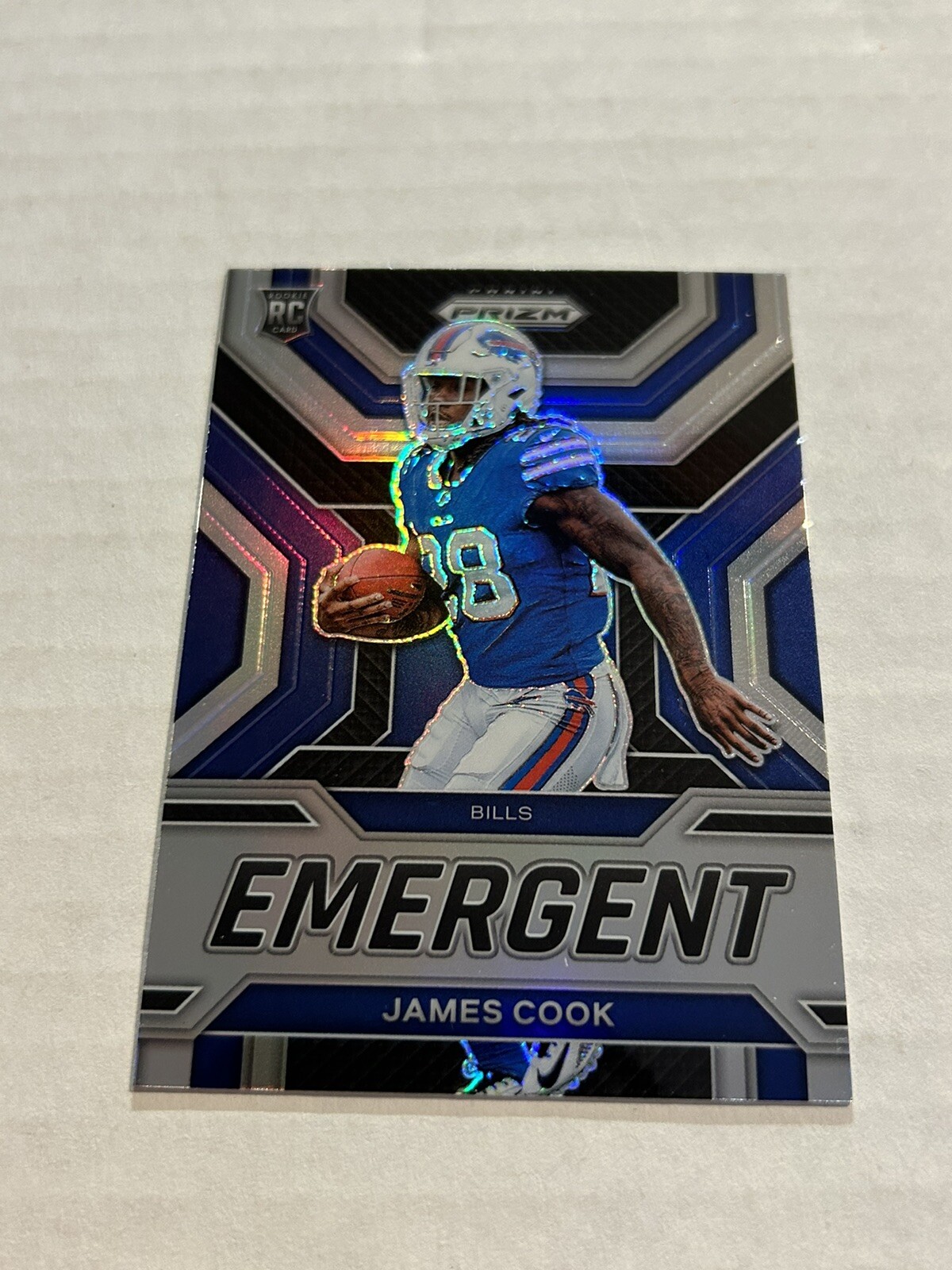 2022 PANINI PRIZM JAMES COOK EMERGENT ROOKIE SILVER SP BILLS