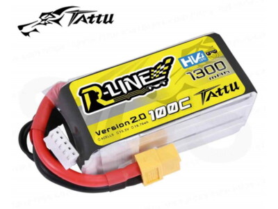 TATTU R-Line 1300mah 15.2V 100C 4S1P HV Lipo Battery Pack Version 2.0