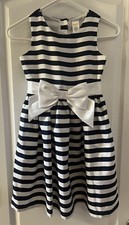 Gymboree Navy Striped Now Dress Size 8