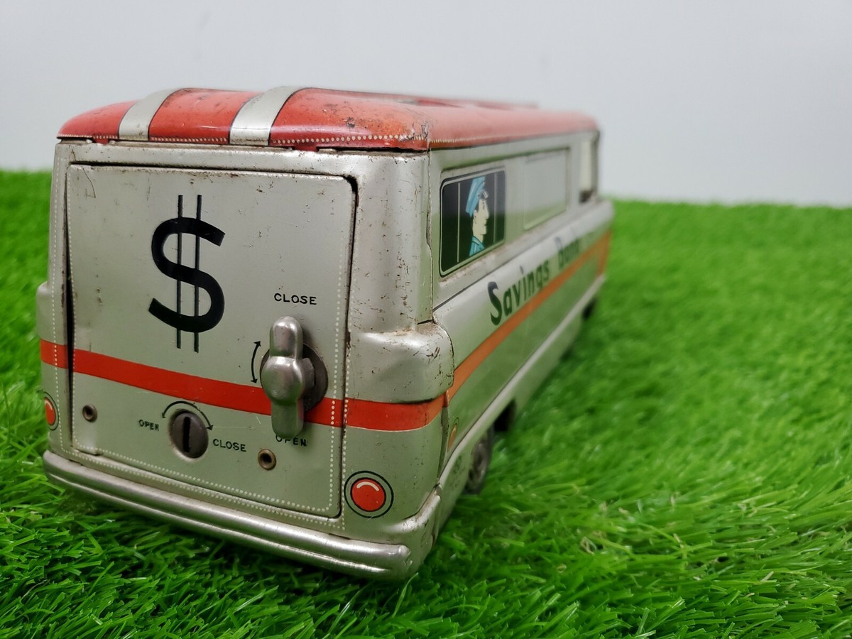 Vintage 1960's Cragstan Tin Friction Litho Armored Car Vintage 1960's Cragstan Tin Friction Litho Armored Car