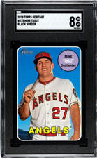 2018 Topps Heritage Mike Trout #275 Black Border SGC 8