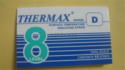8 Level Thermax Temperature Label Tmc Range C 116-154°C/241-309  10 Strips cf