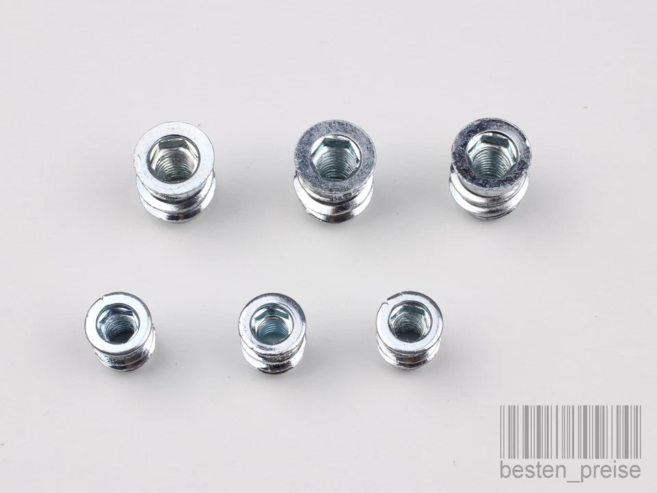 50x Einschraubmuffen Muffen Einschraubmuttern Gewindemuffe Sechskant Verzinkt - Bild 4 von 4