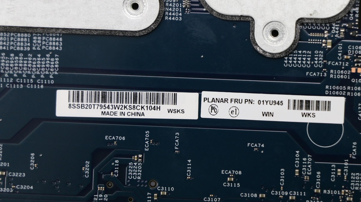 FRU:01YU945 For Lenovo Thinkpad X1 Extreme 1st Gen I5-8300H Laptop