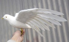 simulation white bird model polyethylene furs wings dove doll gift about 48x30cm
