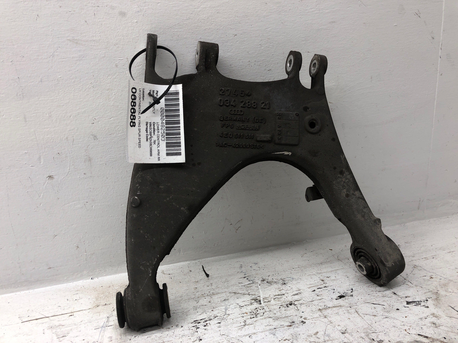 2006-2012 BENTLEY CONTINENTAL OEM LH LEFT REAR LOWER CONTROL ARM