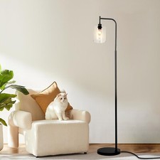 Industrial Tall Standing Floor Lamps Glass Shade Living Room Bedroon Floor Light
