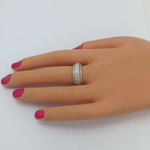 18k Gersc Spinning Mens Wedding Band Ring New Sz12 Unisex Anniversary