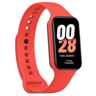 Ersatzarmband mit Xiaomi Smart Band 8 Active/Redmi Smart Band 2, Rot, sport