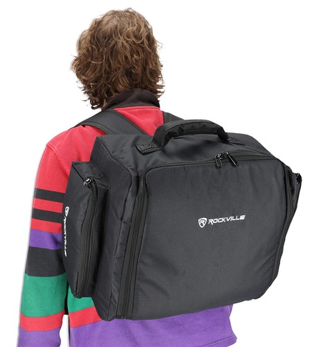 Rockville RLBP6 Padded BackPack For 6 Par Lights Bag with Dividers+Handle+Straps - Picture 2 of 9